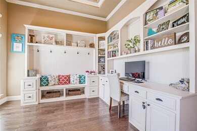 Light and Bright! CUSTOM home office with built-in