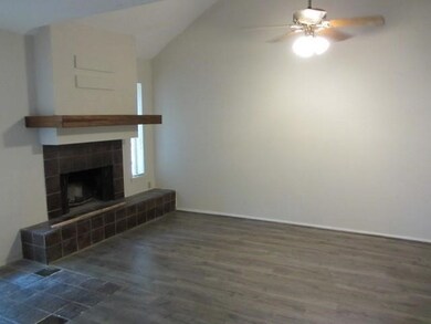 Wood burning fireplace