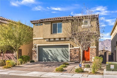 View of front of property with stucco siding, an a