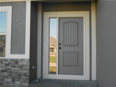 Covered front door.