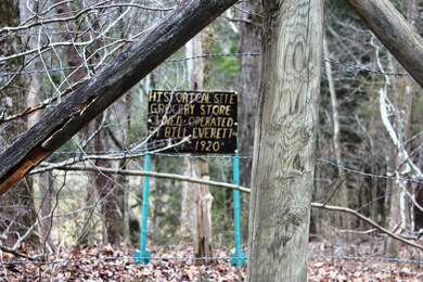 Historical sign across the street
