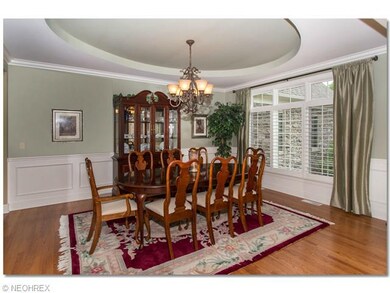 Elegant details in this formal dining room include