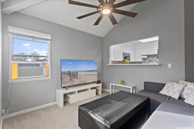 Living room looking towards kitchen.
