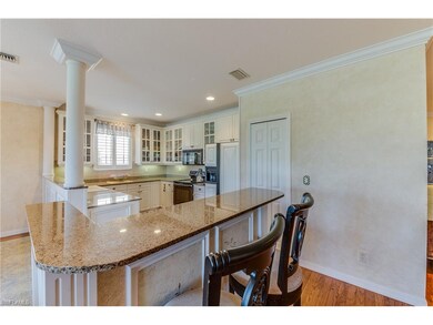 Open kitchen with breakfast bar