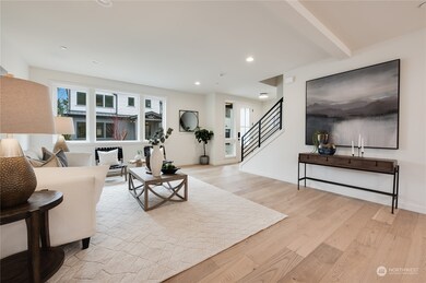 Living Room with Oak Hardwoods