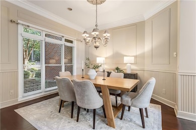Dining room with refinished Brazilian cherry floors