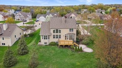 Aerial of Backyard and Home