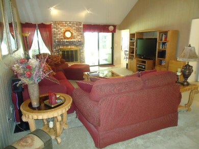 View of the great room from the entrance. Note the