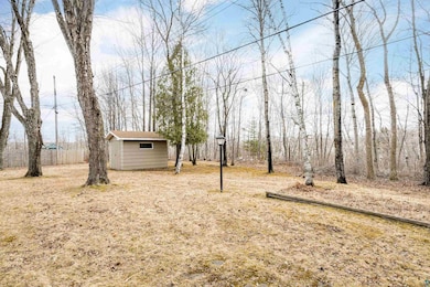 View of yard with an outdoor structure and a stora