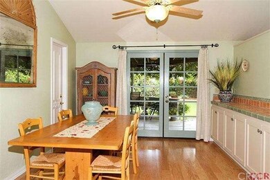 Dinging area with French doors leading to deck and