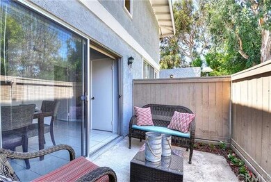 Sliding glass door off the dining to the private p