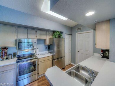 New stainless appliances in the large kitchen.