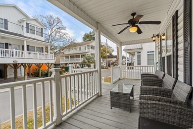 Deck featuring a porch and ceiling fan