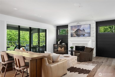 Fireplace feature wall