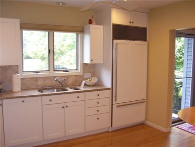 Full window over sink allows for great natural lig