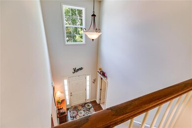 Entrance foyer with a high ceiling