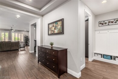 Hallway leading to family room.