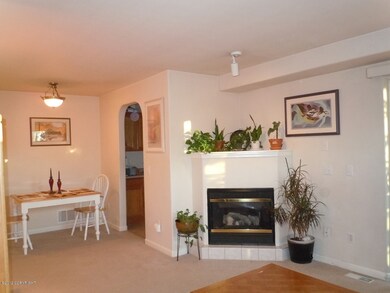 Fireplace and Dining area