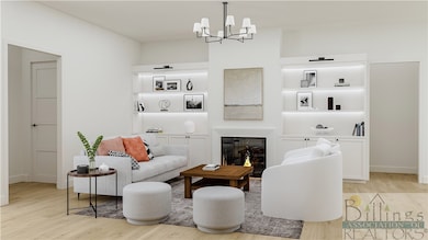 Living room rendering virtual/simulated