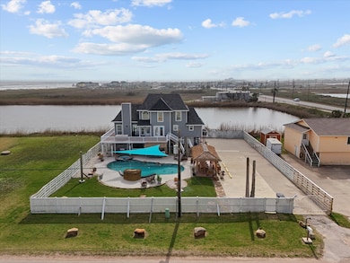 This waterfront property features a spacious two-s