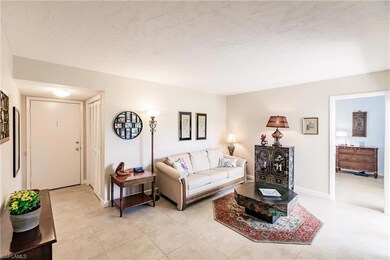 View of tiled living room