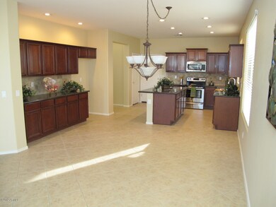 Family room and kitchen