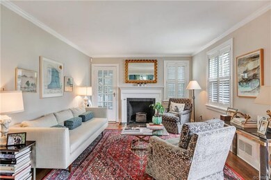 Living room  wood burning fireplace