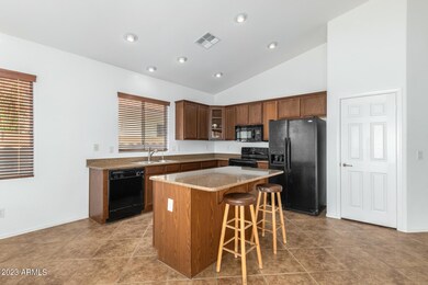 Kitchen with Granite Island