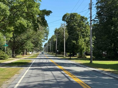 Maple lined Main St of Derby Line, VT