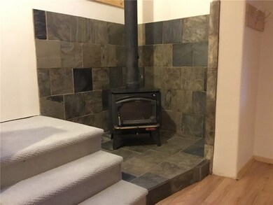 Wood stove can heat the whole home and has a very