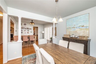 Dining opens to bar area