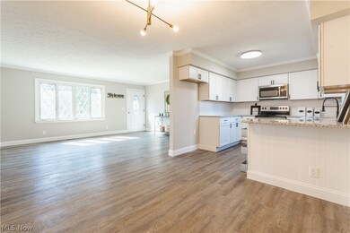 view of kitchen and living room