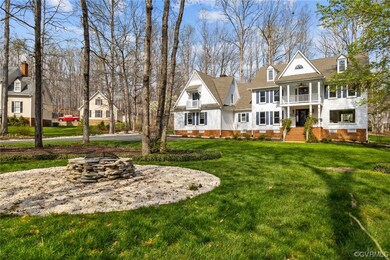 Front yard with fire pit