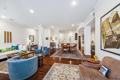 Two living areas with dining open to the kitchen