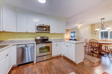 Newer appliances and plenty of counter space.