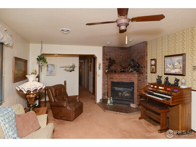 Living room with fireplace