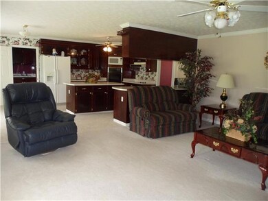 View of Kitchen and Den