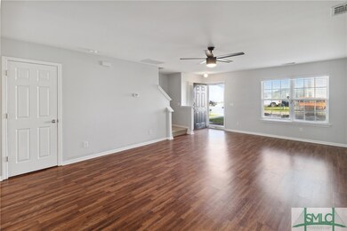 Huge living room with laminate flooring