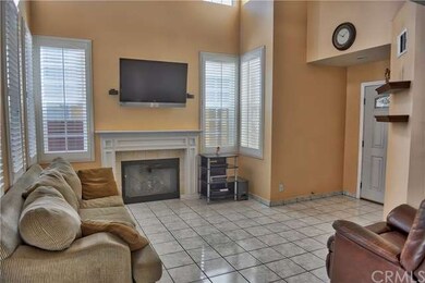 Living room with fireplace