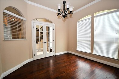 Study with French doors for privacy