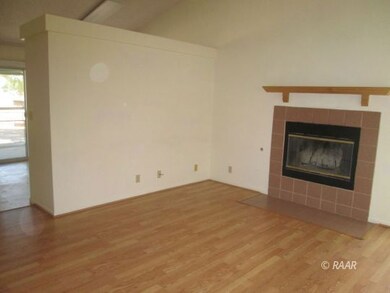 Living room with fireplace
