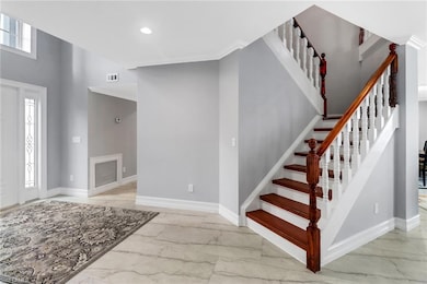 Stairs with ornamental molding