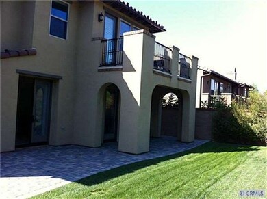 Backyard with deck off master bedroom