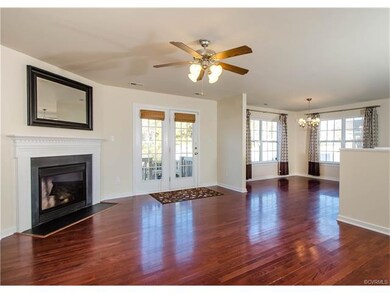 Another view of the living room. The French doors 