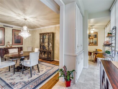 View from enclosed terrace to dining room. Note bu