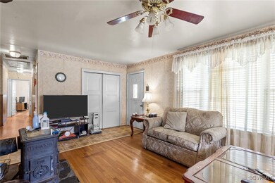 Living room featuring hardwood / wood-style floors