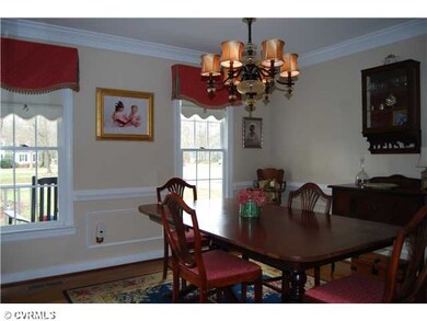 Dining Room - Dining room has dentil crown mouldin