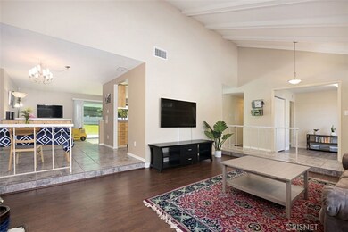 Open floor plan flows into the adjacent dining room