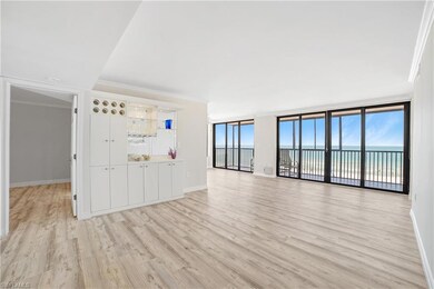 Unfurnished living room with light wood-type floor