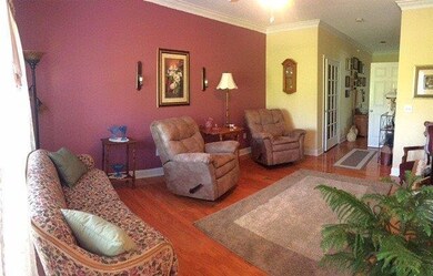 View of the living room from the back door